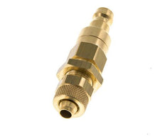 Laiton DN 5 Air Coupling Plug 6x8 mm Union Nut Bulkhead Double Shut-Off