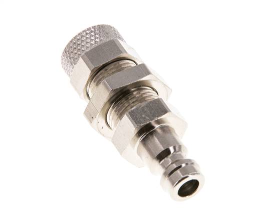 Laiton nickelé Coupleur pneumatique DN 5 Bouchon Écrou-raccord 6x8 mm Bulkhead