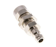 Laiton nickelé Coupleur pneumatique DN 5 Bouchon Écrou-raccord 6x8 mm Bulkhead
