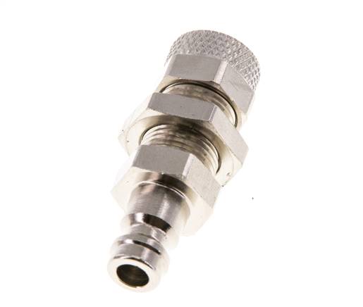 Laiton nickelé Coupleur pneumatique DN 5 Bouchon Écrou-raccord 6x8 mm Bulkhead