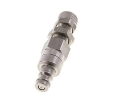 Acier inoxydable DN 5 Air Coupling Plug 4x6 mm Union Nut Bulkhead Double Shut-Off