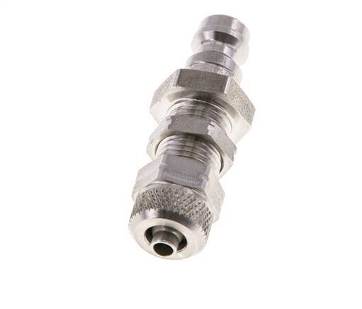 Acier inoxydable 316L DN 5 Air Coupling Plug 4x6 mm Union Nut Bulkhead