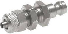 Stainless Steel 316L DN 5 Air Coupling Plug 6x8 mm Union Nut Bulkhead