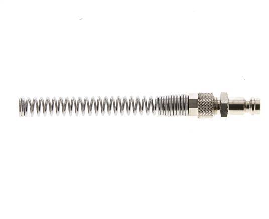 Nickel-plated Brass DN 5 Air Coupling Plug 4x6 mm Union Nut Bend-Protect [2 Pieces]