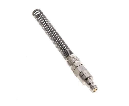 Nickel-plated Brass DN 5 Air Coupling Plug 6x8 mm Union Nut Bend-Protect Double Shut-Off
