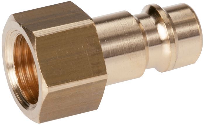 Nickel-plated Brass DN 7.2 (Euro) Air Coupling Plug G 1/4 inch Female [2 Pieces]