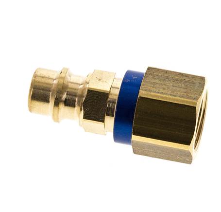 Raccord d'air en laiton DN 7.2 (Euro) à code bleu Bouchon G 1/4 pouce femelle