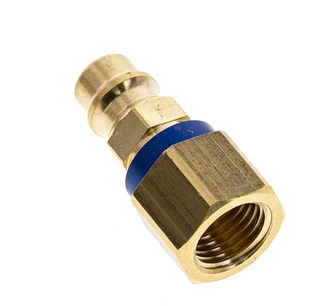 Raccord d'air en laiton DN 7.2 (Euro) à code bleu Bouchon G 1/4 pouce femelle