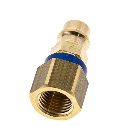 Raccord d'air en laiton DN 7.2 (Euro) à code bleu Bouchon G 1/4 pouce femelle