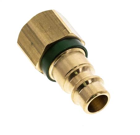 Laiton DN 7.2 (Euro) Bouchon de raccord d'air codé vert G 1/4 pouce femelle