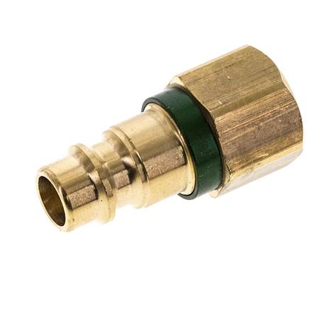 Laiton DN 7.2 (Euro) Bouchon de raccord d'air codé vert G 1/4 pouce femelle