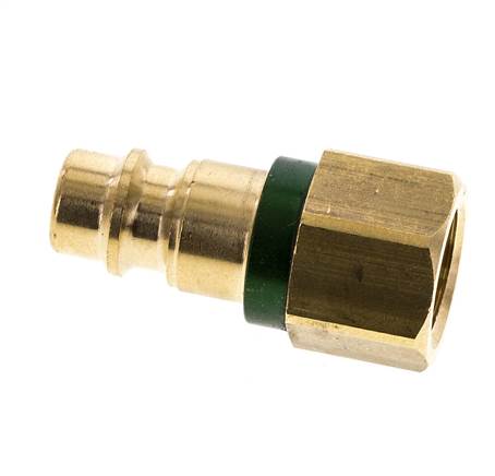 Laiton DN 7.2 (Euro) Bouchon de raccord d'air codé vert G 1/4 pouce femelle