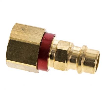 Raccord d'air en laiton DN 7.2 (Euro) codé rouge Bouchon G 1/4 pouce femelle