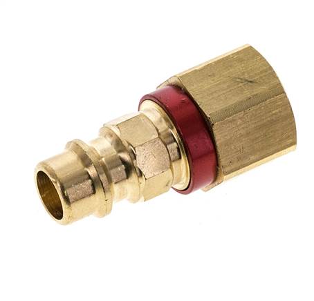 Raccord d'air en laiton DN 7.2 (Euro) codé rouge Bouchon G 1/4 pouce femelle