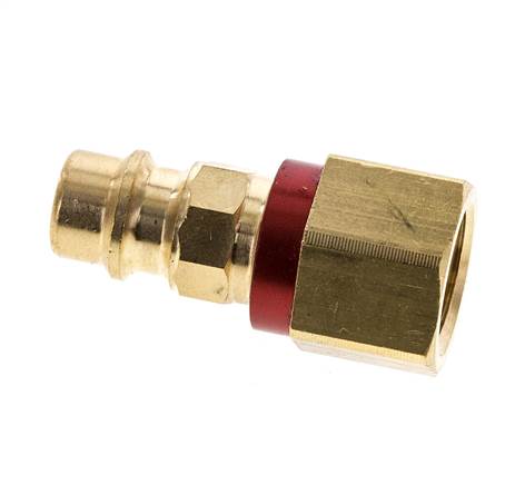 Raccord d'air en laiton DN 7.2 (Euro) codé rouge Bouchon G 1/4 pouce femelle