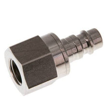 Acier inoxydable DN 7.2 (Euro) Air Coupling Plug G 1/4 inch Female Double Shut-Off