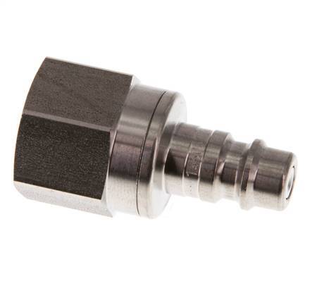 Acier inoxydable DN 7.2 (Euro) Air Coupling Plug G 1/4 inch Female Double Shut-Off