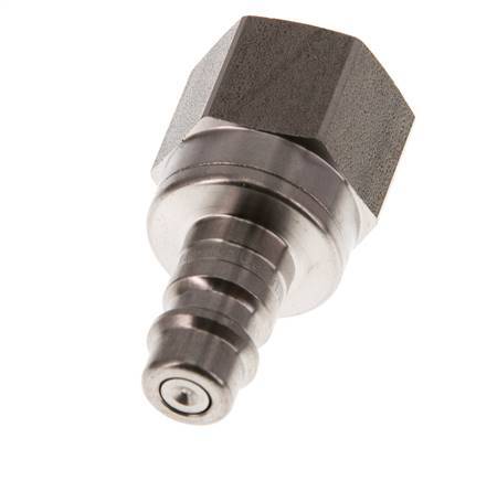 Acier inoxydable DN 7.2 (Euro) Air Coupling Plug G 1/4 inch Female Double Shut-Off