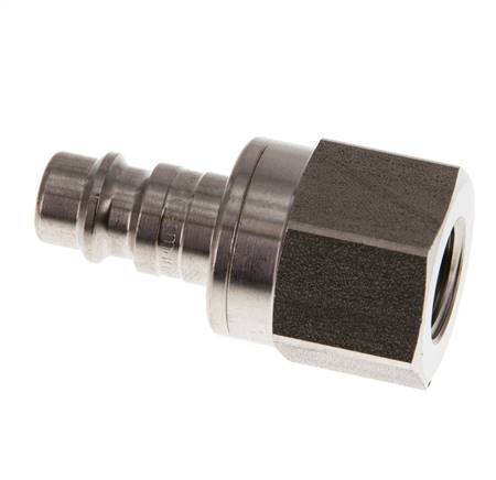 Acier inoxydable DN 7.2 (Euro) Air Coupling Plug G 1/4 inch Female Double Shut-Off