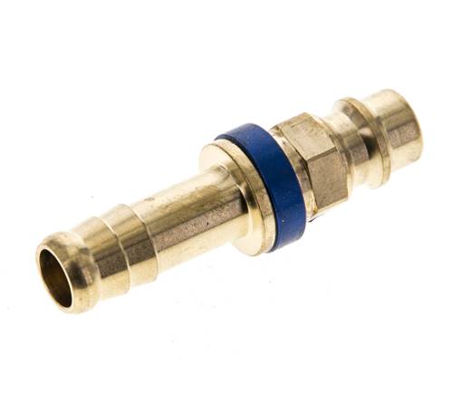 Laiton DN 7.2 (Euro) Bouchon de raccord d'air à code bleu Pilier de tuyau de 9 mm