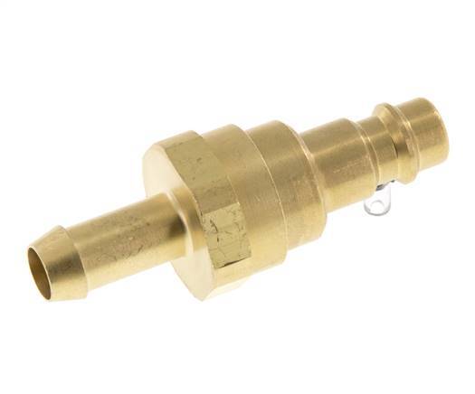 Brass DN 7.2 (Euro) Air Coupling Plug 9 mm Hose Pillar with Check Valve