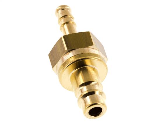 Laiton DN 7.2 (Euro) Coupleur d'air Bouchon 6 mm Pilier de tuyau Sécurité