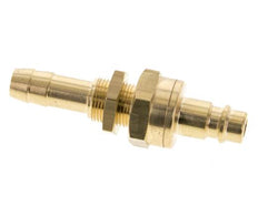Laiton DN 7.2 (Euro) Air Coupling Plug 10 mm Hose Pillar Bulkhead Double Shut-Off