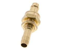 Laiton DN 7.2 (Euro) Air Coupling Plug 10 mm Hose Pillar Bulkhead Double Shut-Off