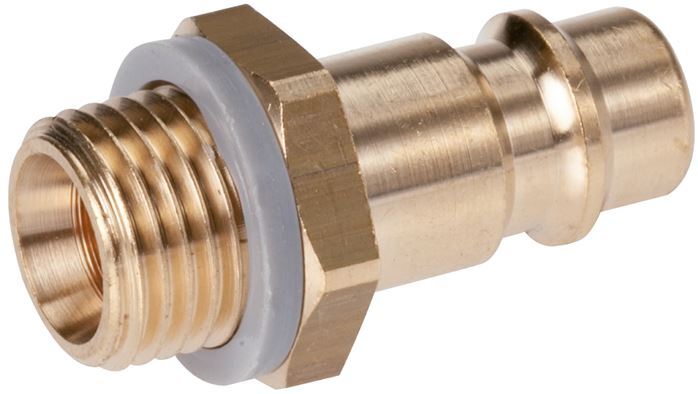 Nickel-plated Brass DN 7.2 (Euro) Air Coupling Plug G 3/8 inch Male [2 Pieces]