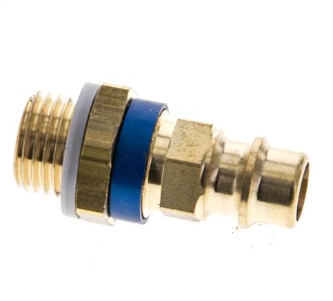 Raccord d'air en laiton DN 7.2 (Euro) à code bleu Bouchon G 1/4 pouce mâle