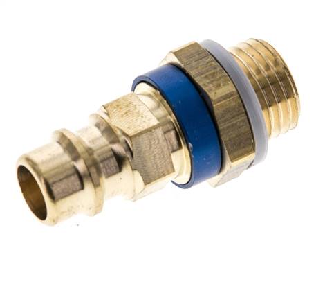Raccord d'air en laiton DN 7.2 (Euro) à code bleu Bouchon G 1/4 pouce mâle