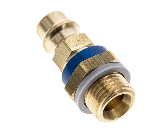 Raccord d'air en laiton DN 7.2 (Euro) à code bleu Bouchon G 1/4 pouce mâle