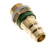 Laiton DN 7.2 (Euro) Bouchon de raccord d'air codé vert G 1/4 pouce mâle