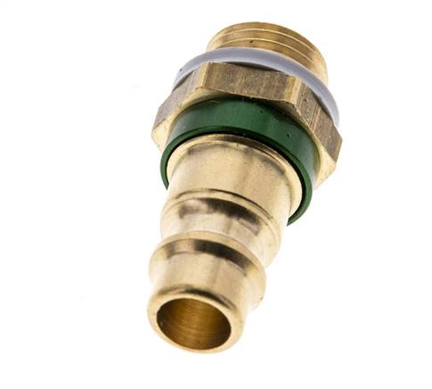 Laiton DN 7.2 (Euro) Bouchon de raccord d'air codé vert G 1/4 pouce mâle