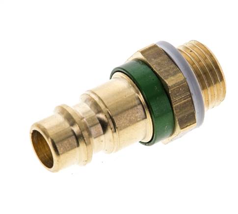 Laiton DN 7.2 (Euro) Bouchon de raccord d'air codé vert G 1/4 pouce mâle