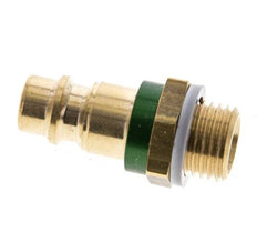 Laiton DN 7.2 (Euro) Bouchon de raccord d'air codé vert G 1/4 pouce mâle