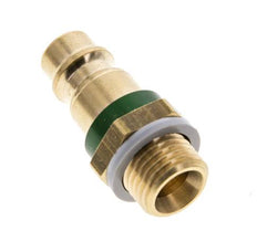Laiton DN 7.2 (Euro) Bouchon de raccord d'air codé vert G 1/4 pouce mâle