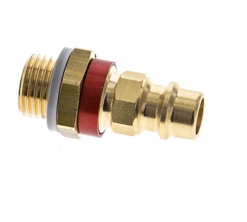 Raccord d'air en laiton DN 7.2 (Euro) codé rouge Bouchon G 1/4 pouce mâle
