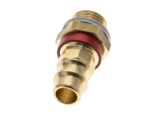 Raccord d'air en laiton DN 7.2 (Euro) codé rouge Bouchon G 1/4 pouce mâle