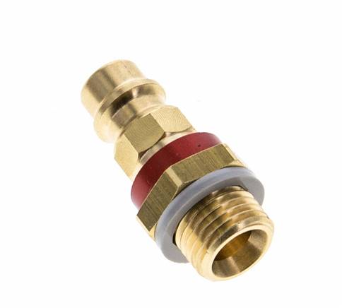 Raccord d'air en laiton DN 7.2 (Euro) codé rouge Bouchon G 1/4 pouce mâle