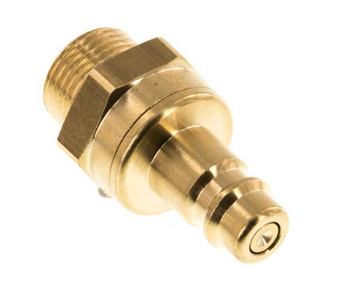 Bouchon de raccord d'air en laiton DN 7.2 (Euro) G 3/8 pouce mâle à double obturation