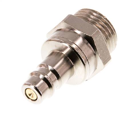 Laiton nickelé DN 7.2 (Euro) Bouchon de raccord d'air G 1/2 pouce mâle à double obturation