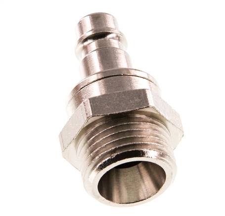 Laiton nickelé DN 7.2 (Euro) Bouchon de raccord d'air G 1/2 pouce mâle à double obturation