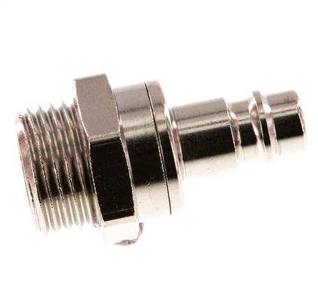 Laiton nickelé DN 7.2 (Euro) Bouchon de raccord d'air G 1/2 pouce mâle à double obturation