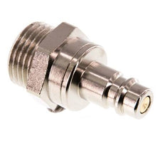 Laiton nickelé DN 7.2 (Euro) Bouchon de raccord d'air G 1/2 pouce mâle à double obturation