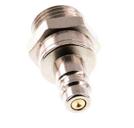 Laiton nickelé DN 7.2 (Euro) Bouchon de raccord d'air G 1/2 pouce mâle à double obturation