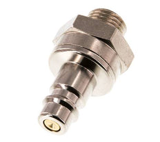 Laiton nickelé DN 7.2 (Euro) Bouchon de raccord d'air G 1/4 pouce mâle à double obturation