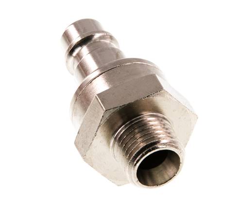 Laiton nickelé DN 7.2 (Euro) Bouchon de raccord d'air G 1/4 pouce mâle à double obturation