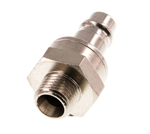Laiton nickelé DN 7.2 (Euro) Bouchon de raccord d'air G 1/4 pouce mâle à double obturation