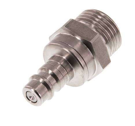 Acier inoxydable DN 7.2 (Euro) Coupleur d'air Bouchon G 1/2 pouce mâle à double obturation